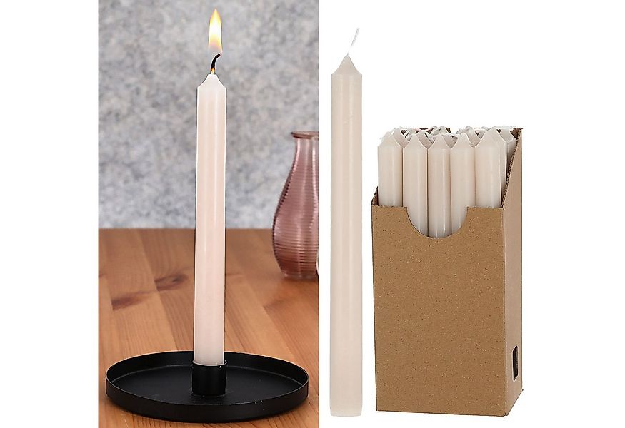 CEPEWA Tafelkerze Stabkerze 20er Set creme 2x25cm Paraffin Dekokerze Kerze günstig online kaufen