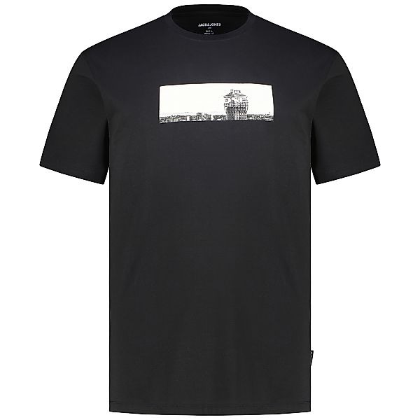 Jack&Jones T-Shirt mit Foto-Print Farbe schwarz Größe: 3XL günstig online kaufen