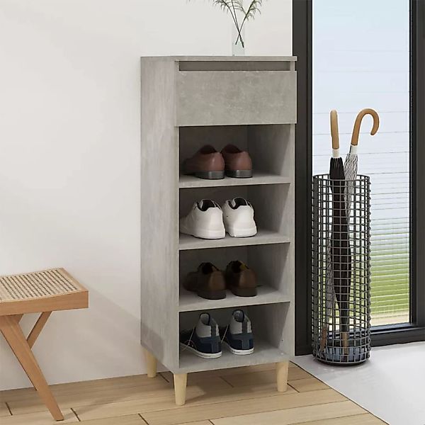 Vidaxl Schuhschrank Betongrau 40x36x105 Cm Holzwerkstoff günstig online kaufen