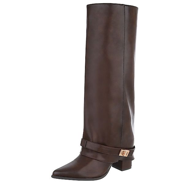 Ital-Design Elegante Stiefel mit Schnalle für günstig online kaufen