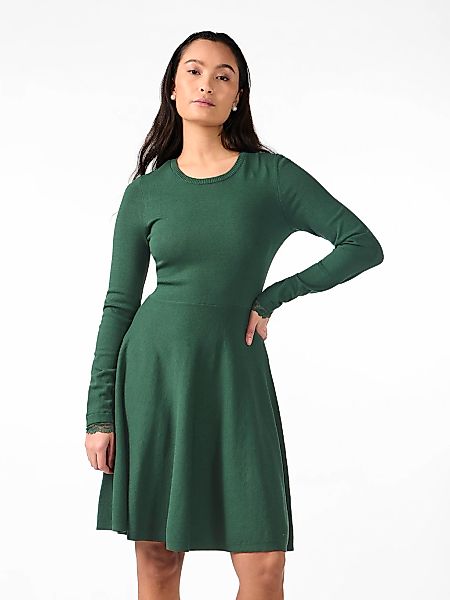 Y.A.S Strickkleid "YASBECCO" mit Spitze am Ärmelsaum günstig online kaufen