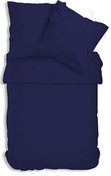 One Home Bettwäsche Uni Einfarbig, Mikrofaser, 4 teilig, mit Reißverschluss günstig online kaufen