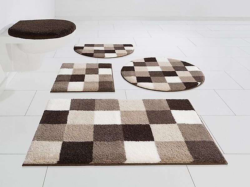 Grund Badematte »Mosaik, Badvorleger, Badezimmer Teppich, sehr weich«, ruts günstig online kaufen