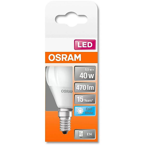 Osram LED-Leuchtmittel E14 Tropfenform 4,9 W 470 lm 8,2 x 4,5 cm (H x Ø) günstig online kaufen