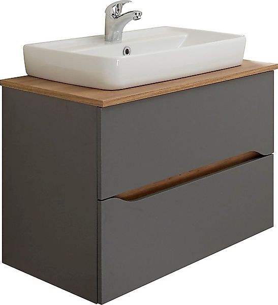 Saphir Waschtisch »Quickset Keramik-Aufsatzbecken mit Unterschrank, 73 cm b günstig online kaufen