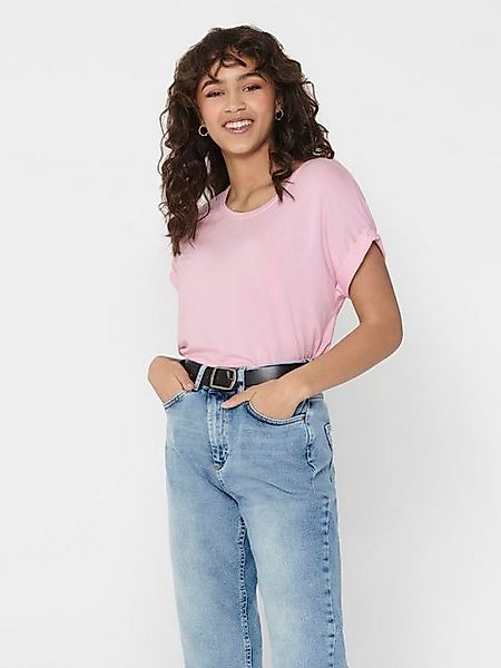 ONLY T-Shirt ONLMOSTER S/S O-NECK TOP NOOS JRS mit Aufschlag am Arm günstig online kaufen