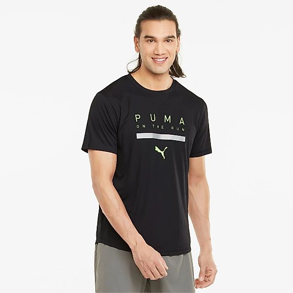 PUMA Herren Lauf-T-Shirt mit Logo | Mit Aucun | Schwarz | Größe: XS günstig online kaufen