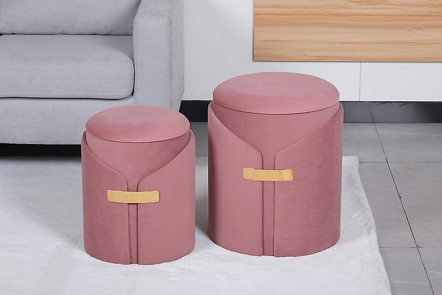 Kayoom Polsterhocker »Hocker Forcet 125« 2er-Set, mit Stauraum, dekorativ günstig online kaufen