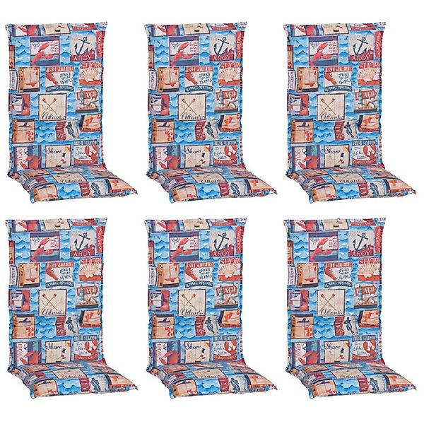 Beo Sitzauflage Hochlehner Togo 6er Set Maritim Hellblau günstig online kaufen