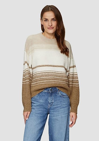 s.Oliver Longpullover Strickpullover Gestreifter Strickpullover im Relaxed günstig online kaufen