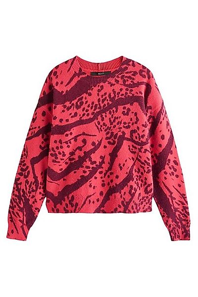 Next Strickpullover Kuscheliger Strickpullover und Tiermotiv-Print günstig online kaufen