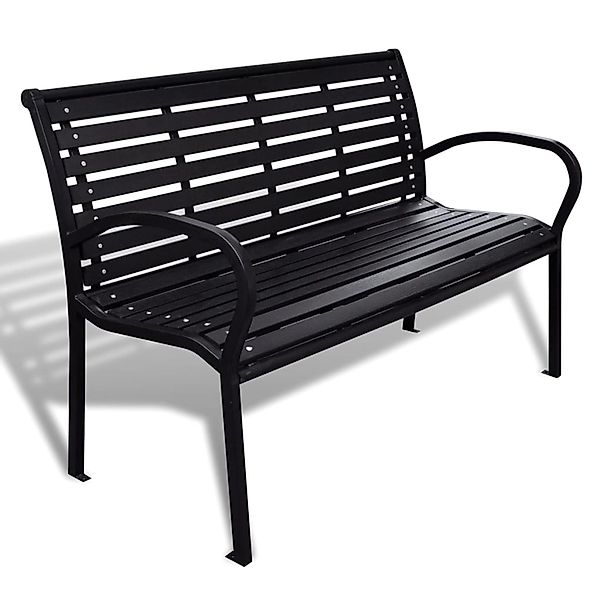 furnicato Gartenbank 125 cm Stahl und günstig online kaufen