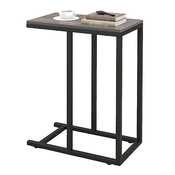 COSTWAY Beistelltisch, C-Form, Sofatisch mit Metallgestell, günstig online kaufen