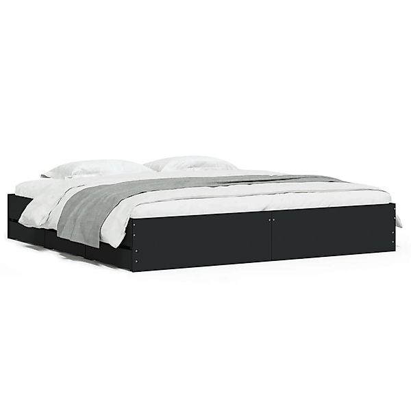 vidaXL Bettgestell mit Schubladen Schwarz 160x200 cm Holzwerkstoff1953871 günstig online kaufen