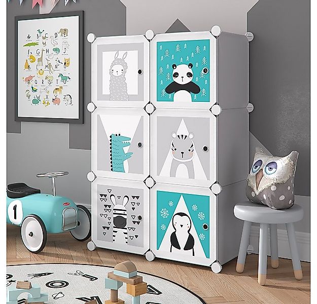 Vicco Bücherregal Andy, Grau, 74 x 110 cm 6 Fächer (Panda) günstig online kaufen