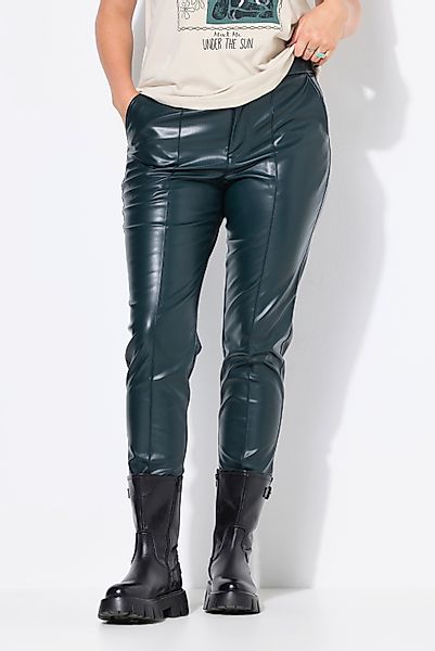 Studio Untold Funktionshose Fakeleder-Hose Mom-Shape teilelastischer günstig online kaufen