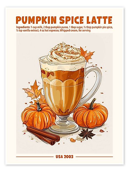 Posterlounge Poster TAlex, Pumpkin Spice Latte, günstig online kaufen
