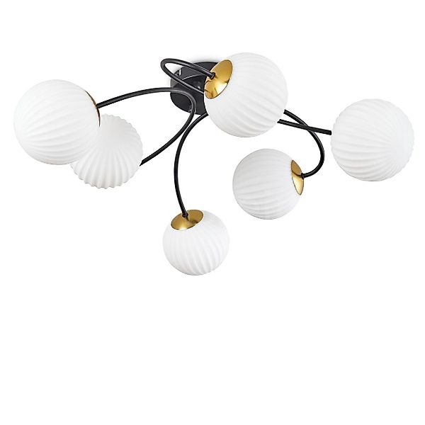 hofstein Deckenleuchte Deckenlampe aus Metall/Glas in günstig online kaufen