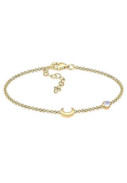 Elli Armband Halbmond und Mondstein 925 Silber vergoldet (kein Set, 1-tlg), günstig online kaufen