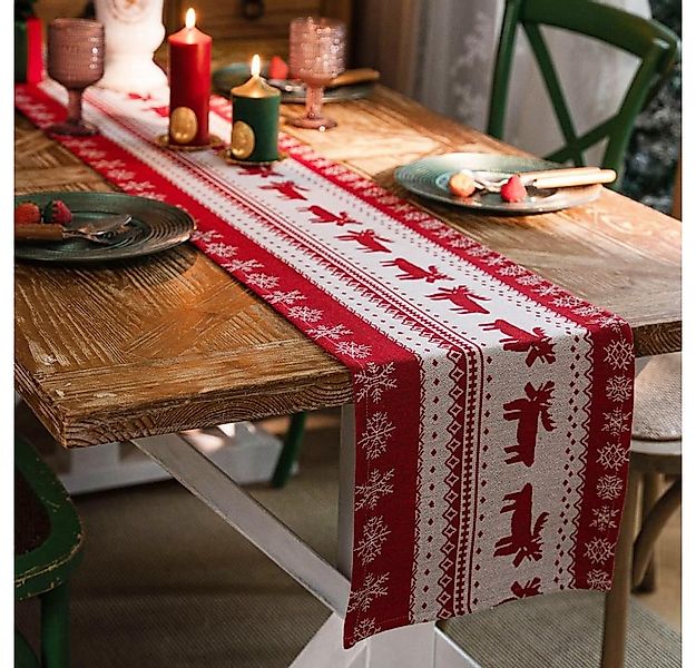 FOUORTUNATE-BEE Tischläufer Weihnachtsdeko Innen Tischläufer Weihnachten De günstig online kaufen