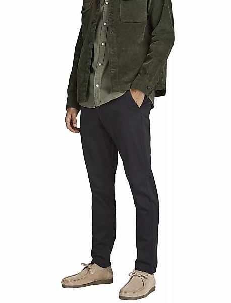Jack & Jones Herren Chino Hose JPSTMARCO JJDAVE AKM BLACK - Slim Fit Schwar günstig online kaufen