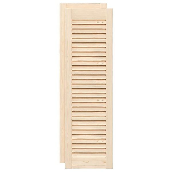 vidaXL Mehrzweckschrank Schranktüren Lamellen-Design 2 Stk 99x29,5cm Massiv günstig online kaufen