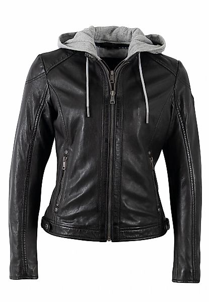 Mauritius Lederjacke "MWAlani" Bikerjacke mit abnehmbarer Kapuze günstig online kaufen