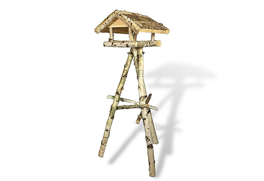 gartenetage Vogelhaus Birke Vogelfutterhaus mit Ständer und Reetdach, liebe günstig online kaufen