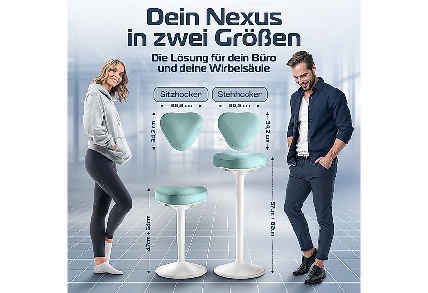 CLOUVOU Arbeitshocker Nexus Bürohocker - Ergonomischer Hocker Büro -, höhen günstig online kaufen