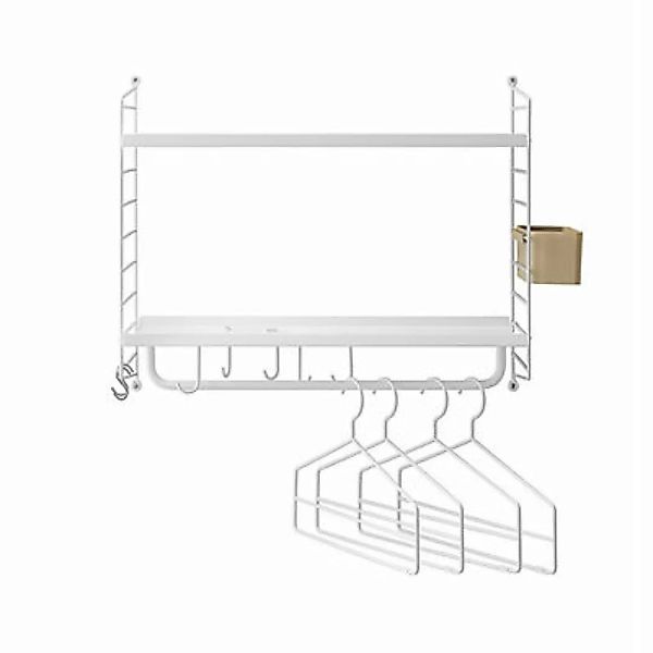 Regal String Hallway metall weiß / Für den Eingangsbereich - L 58 x H 50 x günstig online kaufen