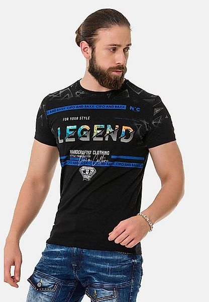 Cipo & Baxx T-Shirt T-Shirt mit Rundhalsausschnitt günstig online kaufen