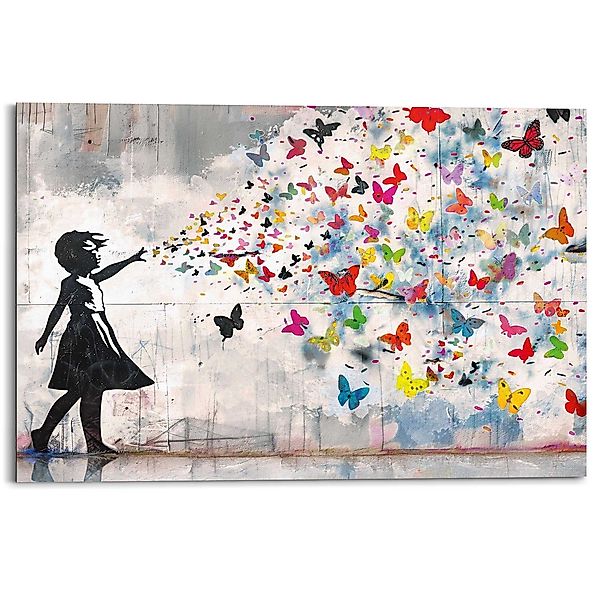 Reinders Deco-Panel "Streetart-Schmetterlinge", Teenager Zimmer - Mehrfarbi günstig online kaufen