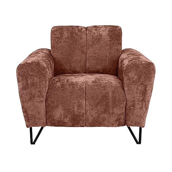 Beautysofa Sessel mit Metallbeine in schwarzer günstig online kaufen