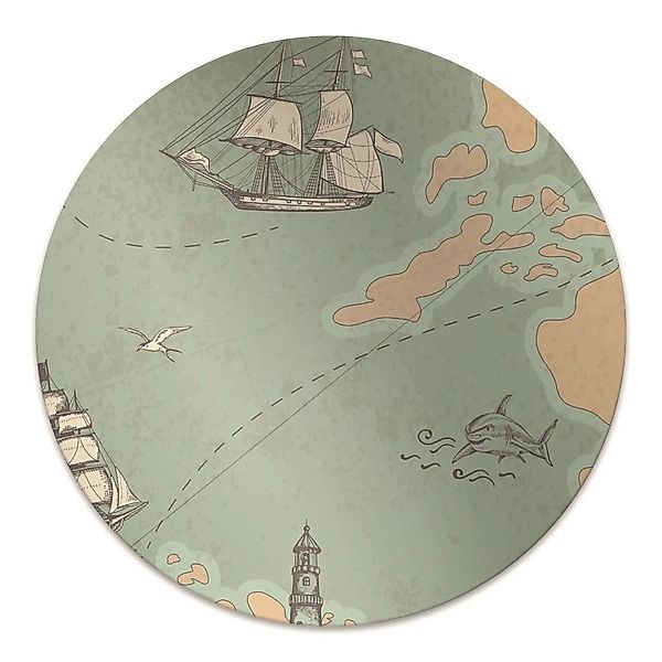 Tulup Bodenschutzmatte Schatzkarte Bürostuhlunterlage 100x100 cm Grün Boden günstig online kaufen