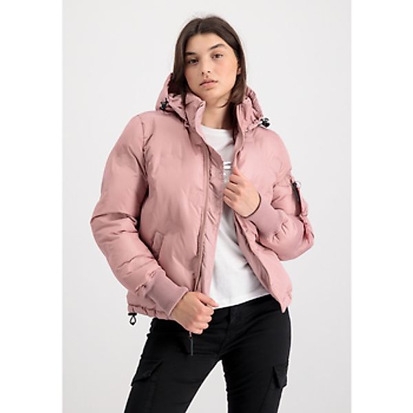 Alpha Industries  Damenmantel Hooded Logo Puffer Women - silver pink günstig online kaufen