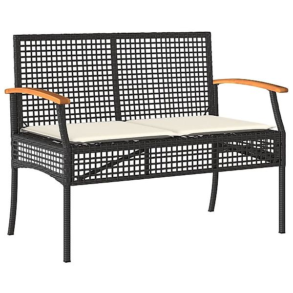 vidaXL Gartenbank Gartenbank mit Kissen Schwarz günstig online kaufen