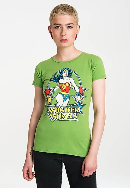 LOGOSHIRT T-Shirt "Wonder Woman Stars", mit auffälligem Retro-Print günstig online kaufen