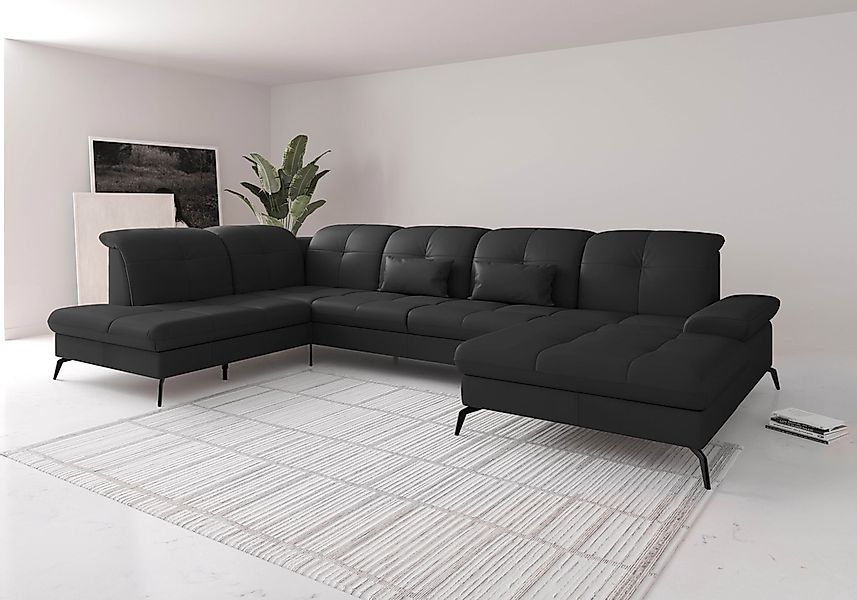 sit&more Wohnlandschaft "Amica, U-Form, inkl. Sitztiefenverstellung und Arm günstig online kaufen