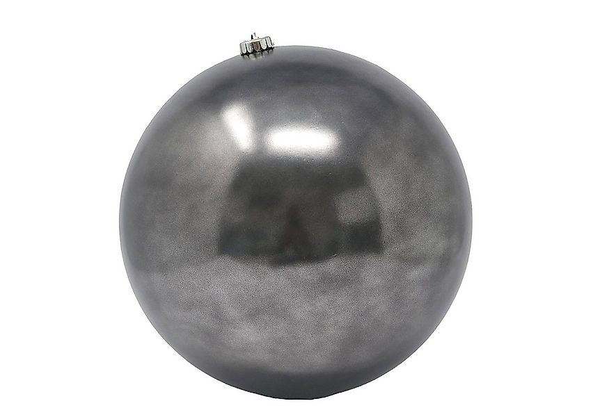 B&S Weihnachtsbaumkugel Weihnachtskugel Kunststoff Ø 25 cm grau für Innen & günstig online kaufen