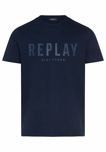 Replay T-Shirt Baumwoll-Qualität, Logoschriftzug günstig online kaufen