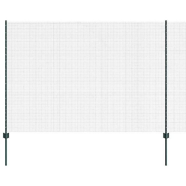 vidaXL Zaun mit Pfosten Grün 1,5 x 25 m Stahl 3336493 günstig online kaufen