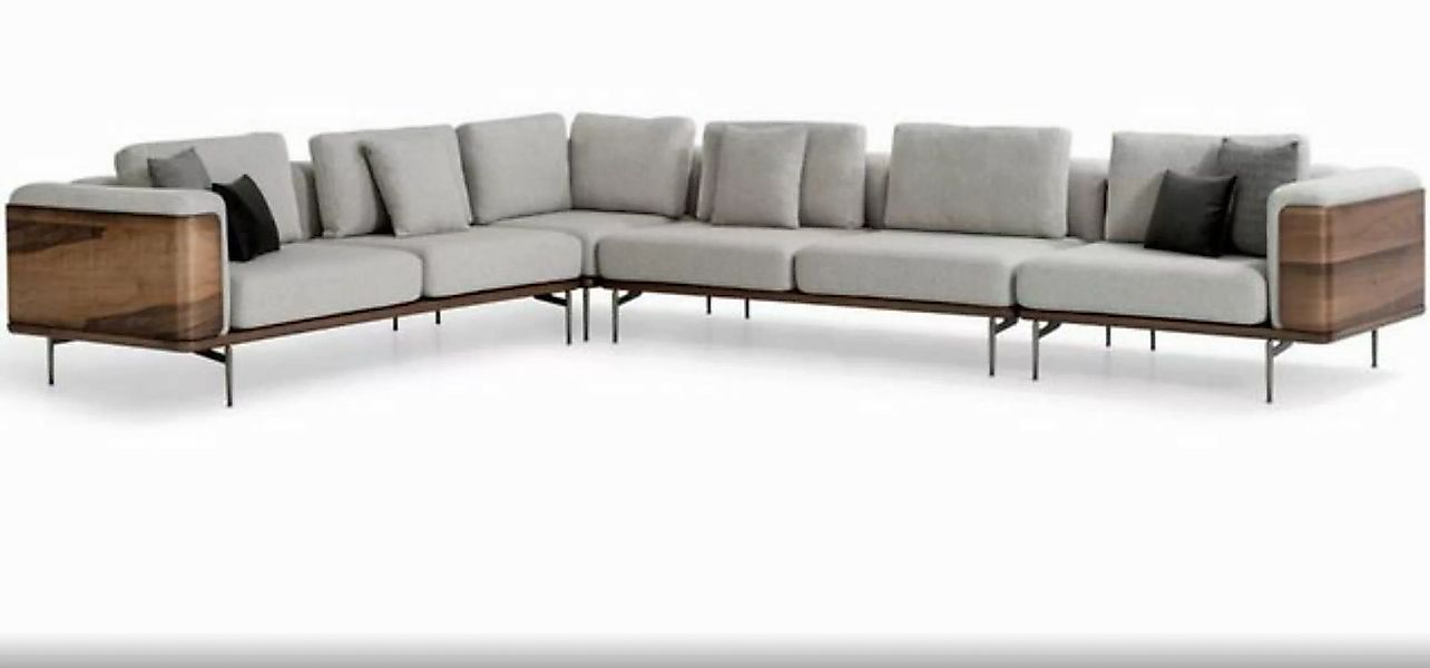 JVmoebel Ecksofa Wohnzimmer Ecksofa L-form Holz Modernen mit Luxus Design, günstig online kaufen