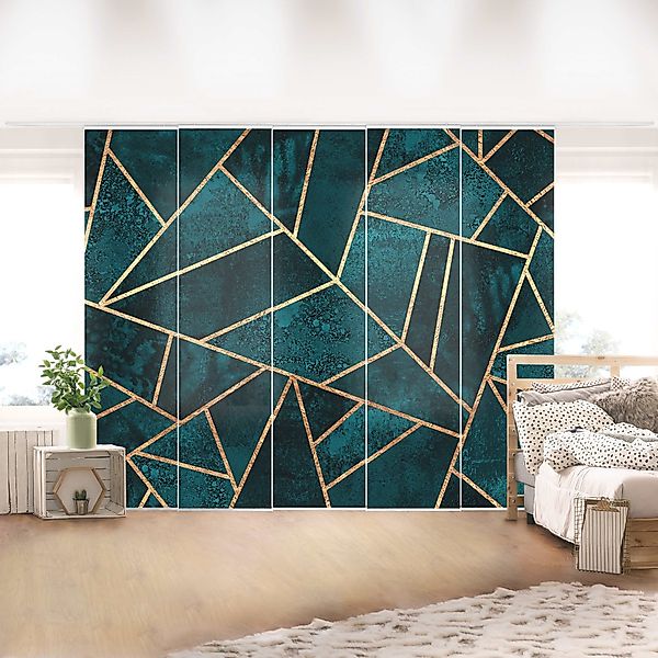 Bilderdepot24 Schiebegardine modern Flächenvorhang blickdicht Dunkles günstig online kaufen