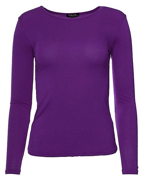 Muse Rundhalsshirt Basic Rundhals Langarmshirt Skinny günstig online kaufen