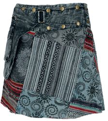 Guru-Shop Minirock Wickelrock, kurzer Rock, Cacheur, günstig online kaufen