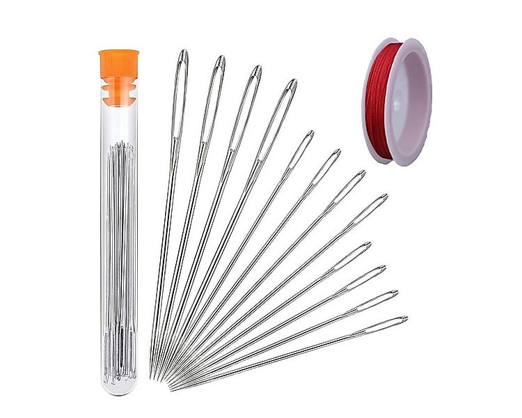 FELIXLEO Nähmaschinennadeln Nähnadel-Set 12 Stück Stopfnadeln mit großem Öh günstig online kaufen