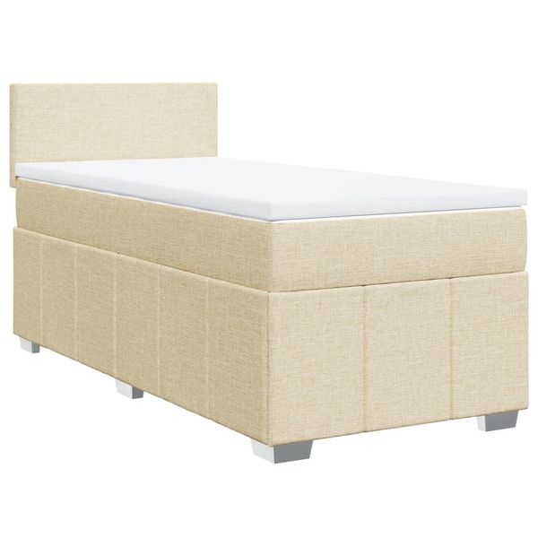 vidaXL Bett Boxspringbett mit Matratze Creme günstig online kaufen