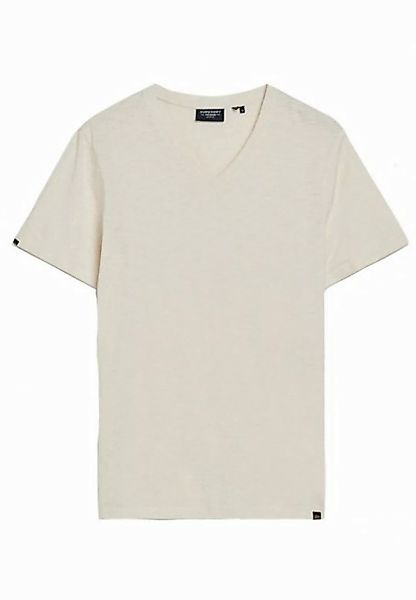 Superdry T-Shirt Superdry Herren T-Shirt V NECK SLUB SS Oat Cream Marl günstig online kaufen