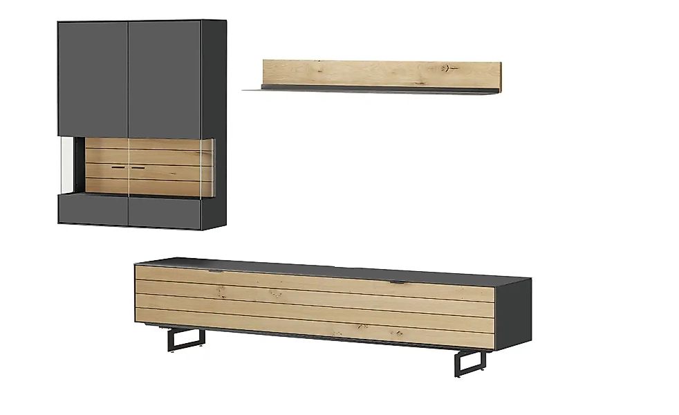 Jette Home Wohnkombination  Como ¦ grau ¦ Maße (cm): B: 287 H: 200 T: 46.0 günstig online kaufen