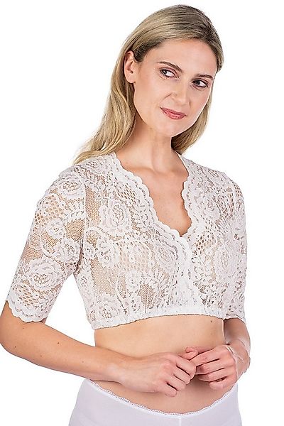Alpenfee Tracht Dirndlbluse Dirndlbluse - NALIA HA - creme, weiß günstig online kaufen